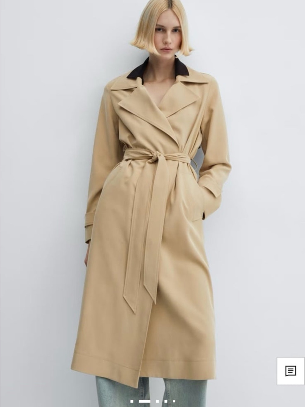 New Mango flowy trench size S